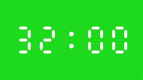 35 second countdown timer digital on green screen 39333632 Stock Video ...