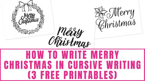 Merry Christmas In Cursive
