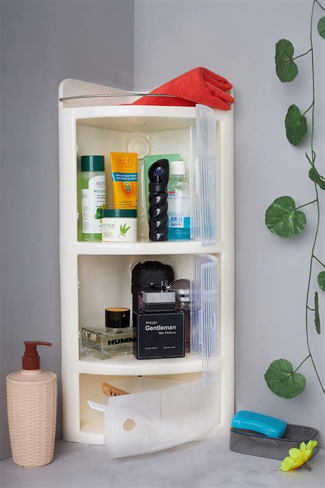 Nayasa Oval Bathroom Storage Cabinet, Oval Shape Cabinet with Single ...