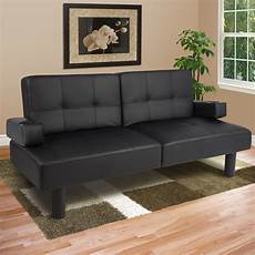 bed futon bcp faux leather convertible futon w 5 black bed futon bcp faux leather convertible futon w 5 black