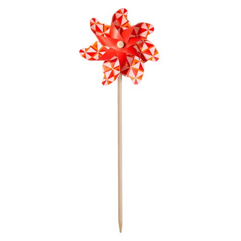 Sunny Club Red Print Check Whirligig, 19"