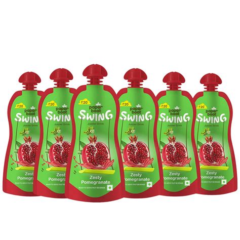 Paper Boat Swing Zesty Pomegranate Juice, Enriched with Vitamin D, No ...