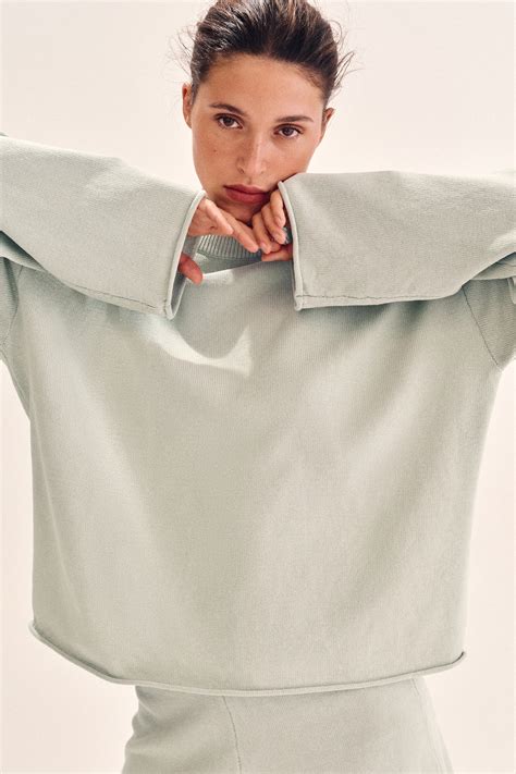 Roll-edge Sweater - Light gray-green - Ladies | H&M US