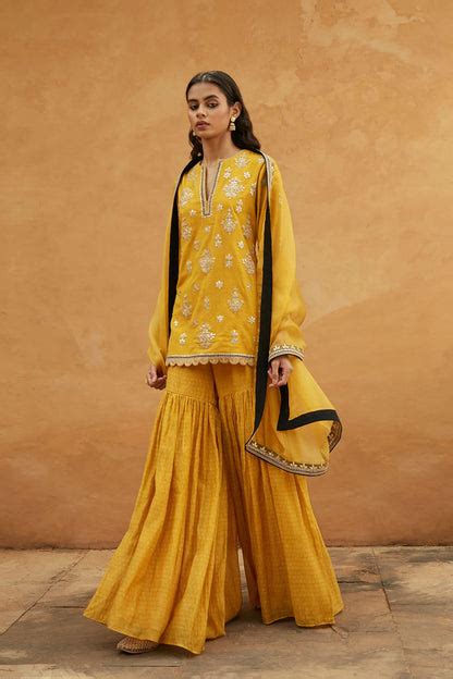 Boondi Yellow Sharara Set – AVACARA