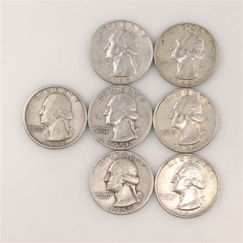 7 Washington Silver Quarters | Property Room