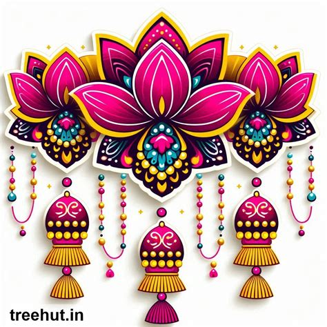 Free Lotus Toran Cutouts for Diwali, Sonkran, Buddha Bulletin Board ...