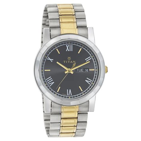 Titan Quartz Analog with Day and Date Black Dial Watch for Men-1644BM0 ...