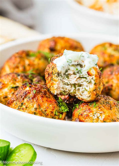 Easy Greek Chicken Meatballs (Baked - No Eggs) - Mommy's Home Cooking