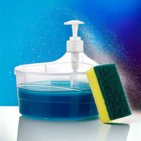 TLBS Soap Dispenser and Scrubber Holder Practical Kitchen Automatic De ...