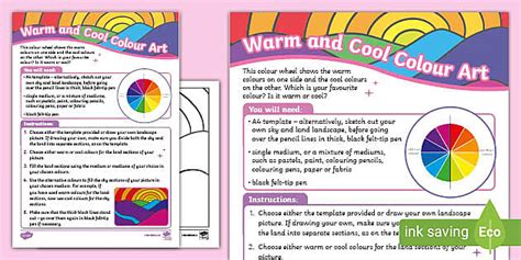 Warm and Cool Colours Art Activity Instructions