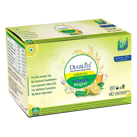 Buy Diabliss Diabetic Friendly Lemon Tea, 30 Sachets | 19 Minutes ...