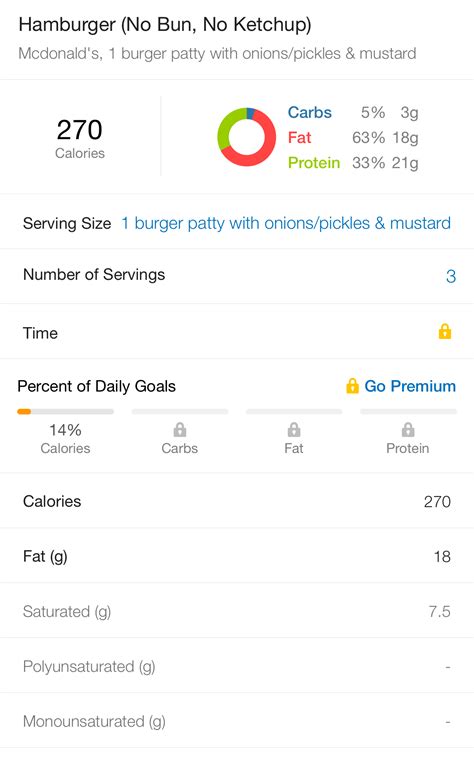 Nutrition Facts Mcdonald S Mcdouble No Bun | Besto Blog