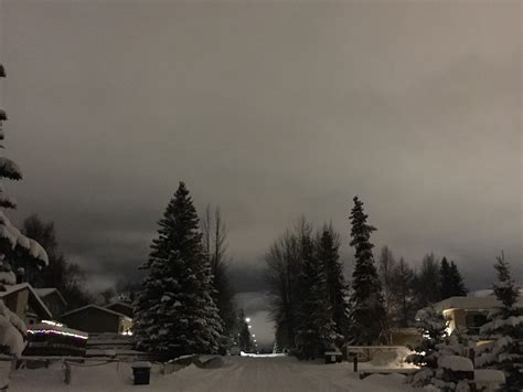 In Alaska it’s dark in the winter unless you’re in town with overcast ...