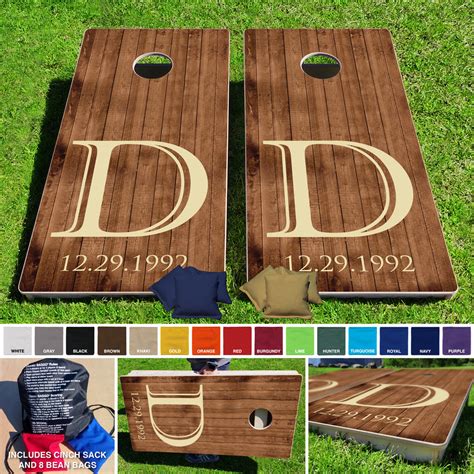 Wooden Plank Design Official Wooden Cornhole Bean Bag Toss Tailgate ...