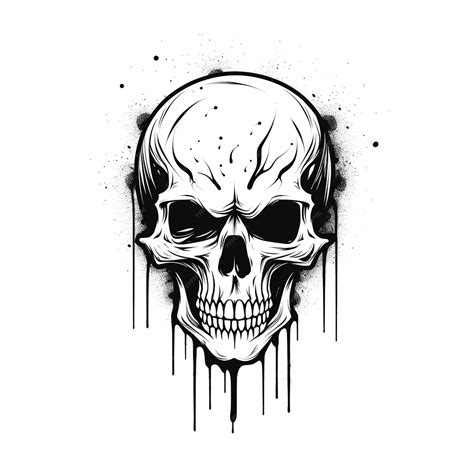 Premium AI Image | Skull Silhouette Illustration