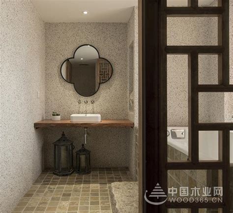 120平现代中式家装效果图-中国木业网