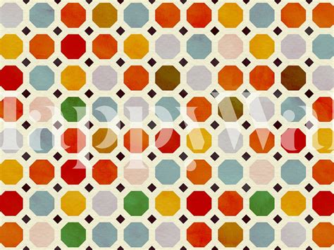 Geometric Retro Pattern Wallpaper - Buy Online at Happywall