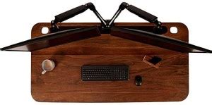 FLOWLYF Flowdesk™ 2 Height Adjustable Desk up 63 -127 cm Walnut Classic ...