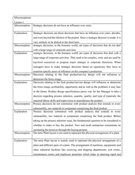 Misconception - World Class Manufacturing - Misconceptions Lesson 1 ...