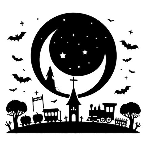 Helloween Vector helloween Silhouette vectorielle Illustration de ...