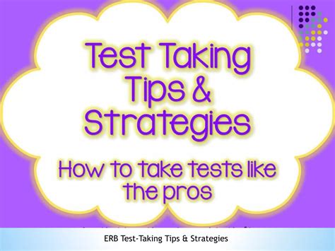 Test taking strategies ERB standardized test | PPT