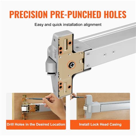 VEVOR Push Bar Door Locks Carbon Steel Panic Bars for Exit Doors with ...
