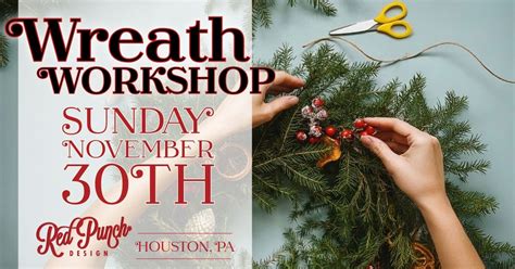 Wreath Workshop at Red Punch Design Studio, Red Punch Design, Houston ...