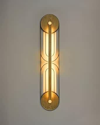 Artica Metal & Wooden Long Wall Lamp – LED Light Sconce for Farmhouse ...