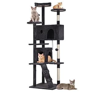 Heavy Duty Cat Tree, 70 Inch Cat Trees, Tall Cat Tower with 3 Top ...