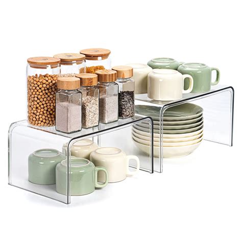 Bobomoment Cabinet Organizer Shelf, Set of 2 Kitchen Counter India | Ubuy