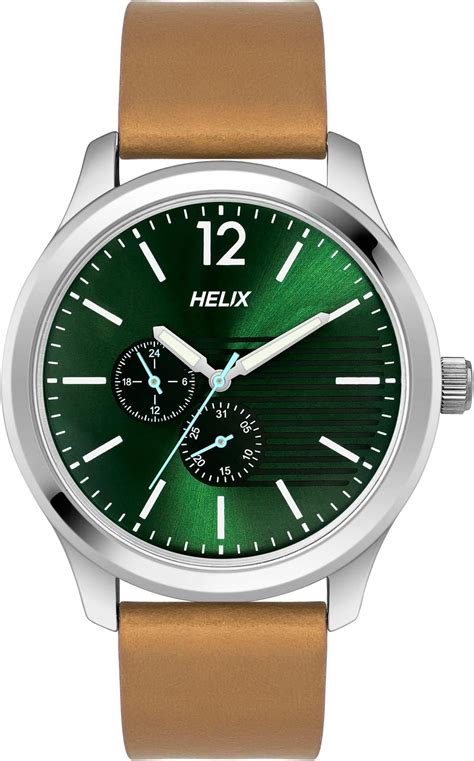 Helix Analog Green Dial Men's Watch - TW046HG02 : Amazon.in: Fashion