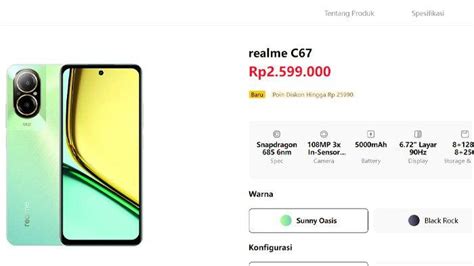Realme C67 Harga: Spesifikasi Unggulan dan Kisaran Harga Terbaru (2024)