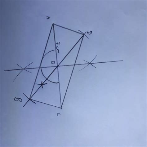 Construct a rectangle ABCD in which diagonal AC = 7 cm and the ...
