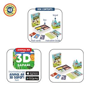 Buy Spartan Kids 42 Animal Flash Cards | Augmented Reality Based Flash ...