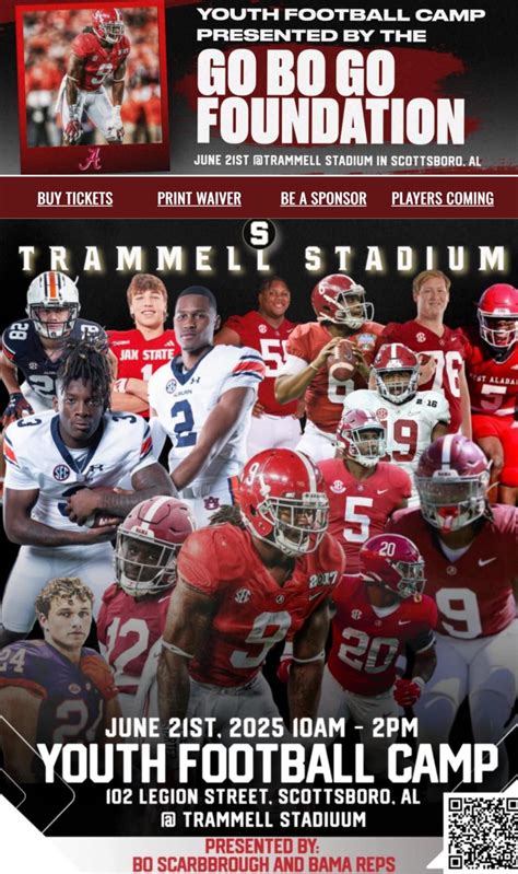 BamaReps 1st Annual Football Camp, Trammell Stadium, Scottsboro, 21 ...