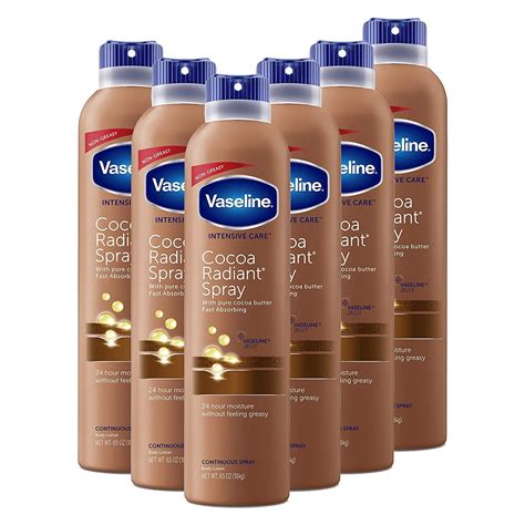 Vaseline Intensive Care Cocoa Butter Body Lotion Spray, Smooth Skin ...
