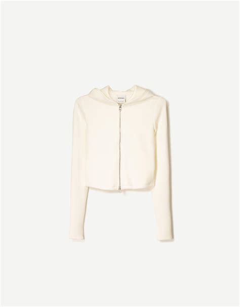 Soft modal blend zip-up hoodie - BSK Teen | Bershka