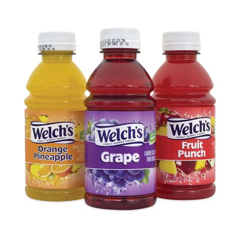Welch's Fruit Juice Variety Pack, Fruit Punch, Grape, and Orange ...