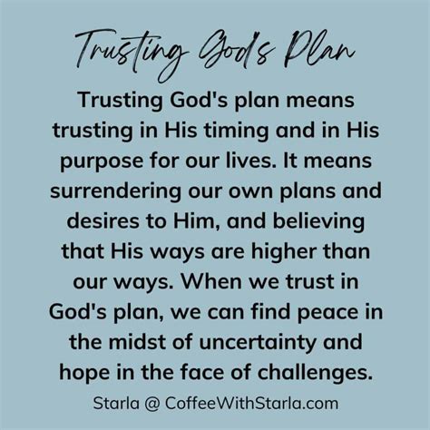 Trusting In God's Plan: Navigating Life's Uncertainties - Coffee With ...