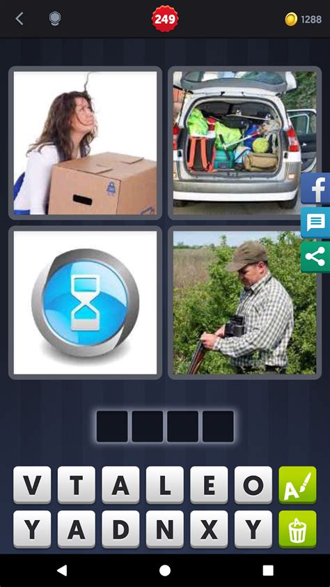 4 Pics 1 Word Answers Solutions: LEVEL 249 LOAD