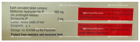 Glycomet-GP 2 Tablet PR: Price, Uses, Side Effects & How to Use - MediBuddy