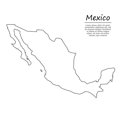 Outline Map Of Mexico