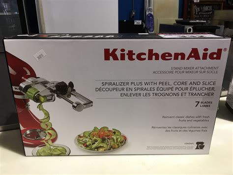 KITCHENAID STAND MIXER ATTACHMENT SPIRALIZER PLUS WITH PEEL, CORE & SLICE