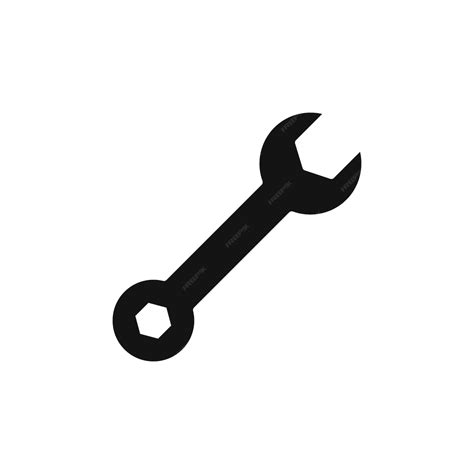 Wrench icon set mechanic spanner vector symbol profession mechanical ...