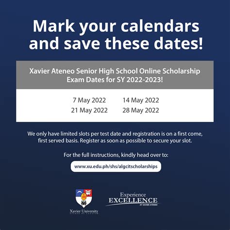 Xavier University - Ateneo de Cagayan - Mark your calendars and save ...