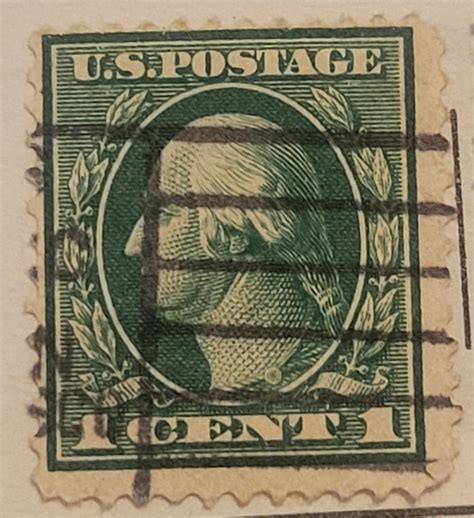 1913 Rare George Washington 1 Cent Green Stamp | eBay