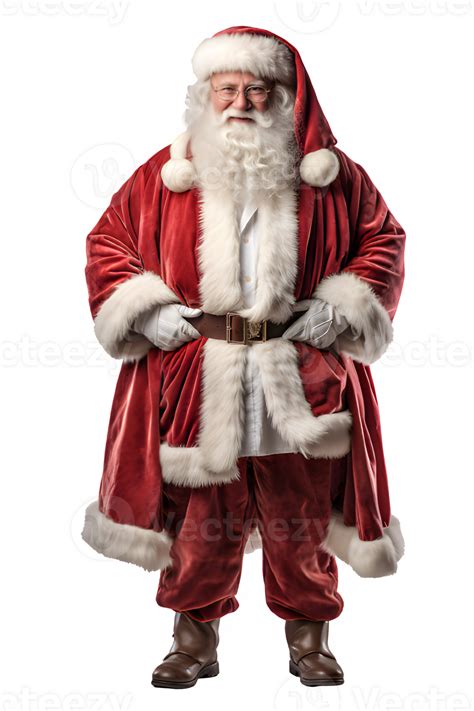 full body portrait of santa claus isolated on transparent background ...