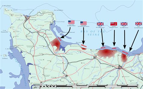 Normandy Beaches D Day Map | Beach Map