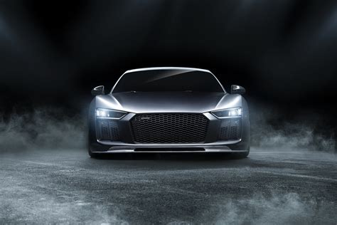 4K Ultra HD Audi R8 Silver Supercar – Powerful Elegance Unleashed