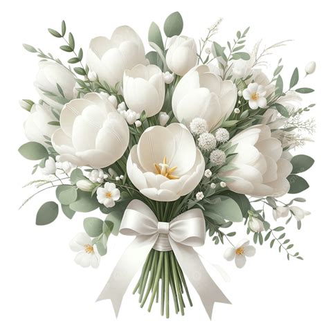 White Flower Bouquet Clip Art